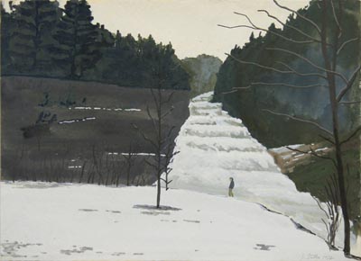 Painting of  Buttermilk Falls